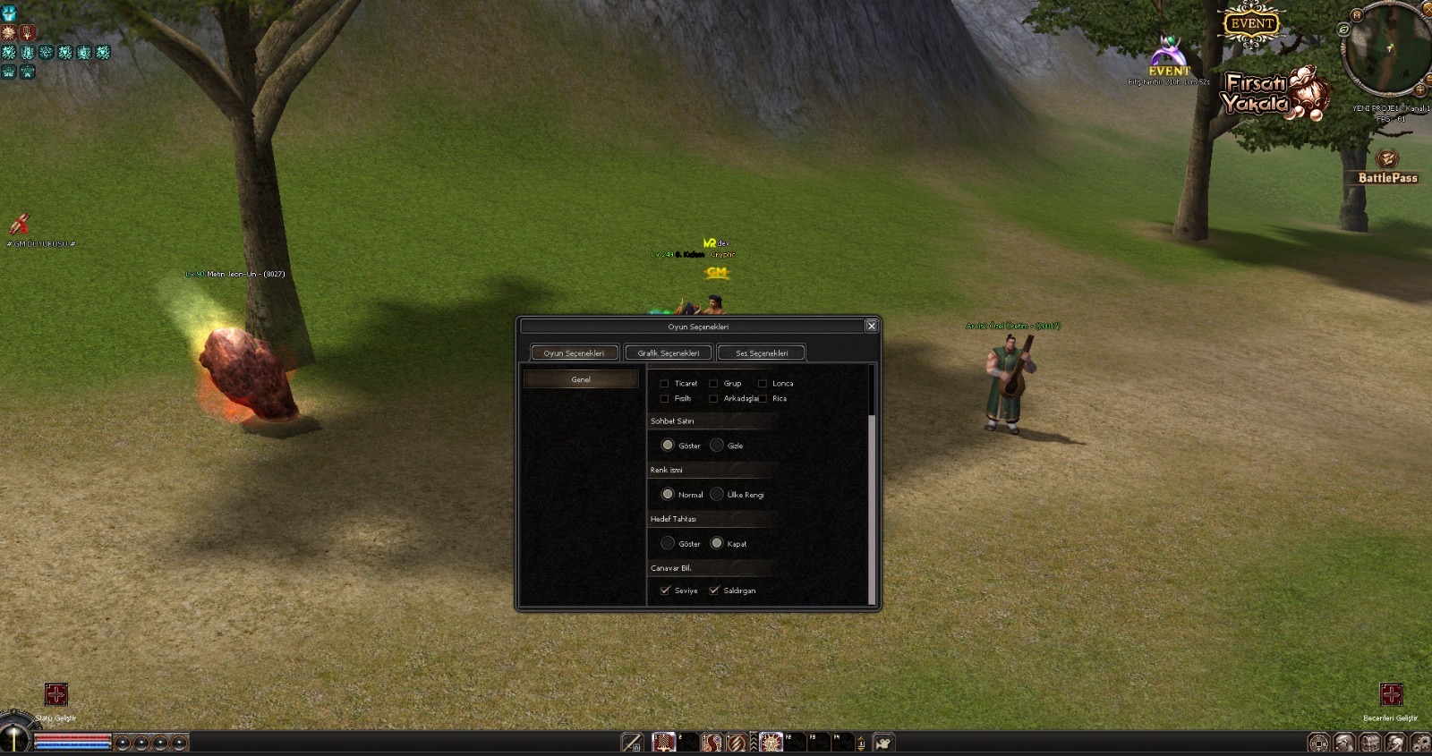 Geliştirilmiş Seçenekler Menüsü